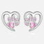 Paw and Heart Earrings with Zirconia