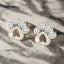 Paw Stud Earrings in Sterling Silver – With Sparkling Zirconia