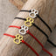 Paw Print Cord Bracelet – Adjustable Black and Red Design