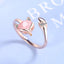 Pink Fuchs Adjustable Ring in Sterling Silver