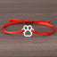 Paw Print Cord Bracelet – Adjustable Black and Red Design