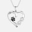 Paw and Heart Necklace with Infinity Charm