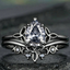Grey Stone Layered Ring Set