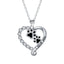 Heart-shaped Pendant Paw Necklace