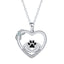 Little Feet Dog Paw Print Necklace and Zirconia