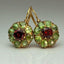 Vintage™ | Green & Red Crystal Drop Earrings