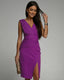 Lina | Fitted Dress with V-Neckline and Slit