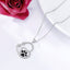 Infinite Double Love Paw Print Pendant Necklace