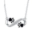 Infinity Paw Print Necklace with Zirconia