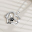 Infinity Heart & Paw Necklace in 925 Sterling Silver with Zirconia