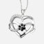Infinity Heart & Paw Necklace in 925 Sterling Silver with Zirconia