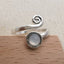 Spiral Ring with Vintage Moonstone
