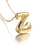 Puffy Letter Necklace