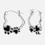 Heart Paw Huggie Earrings with Black Enamel