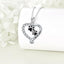 Heart-shaped Pendant Paw Necklace