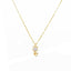 Gold platted cat necklace with zircon