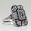 Mia™ | Women’s Vintage Blue Silver Ring